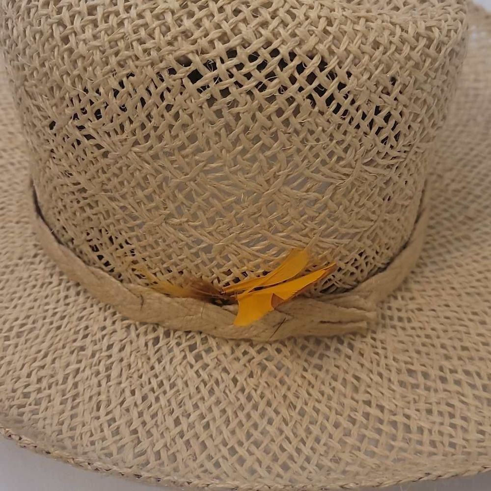 Larry mahan's collection straw hat size 7 1/4 - Picture 2 of 12
